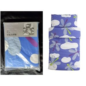 Ikea Twin Duvet Cover Pillowcase Set Dragonfly Clouds Kryp Slanda Lena Hakansson
